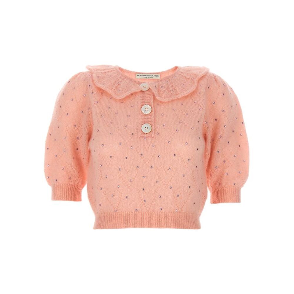 Alessandra Rich Women Rhinestone Sweater